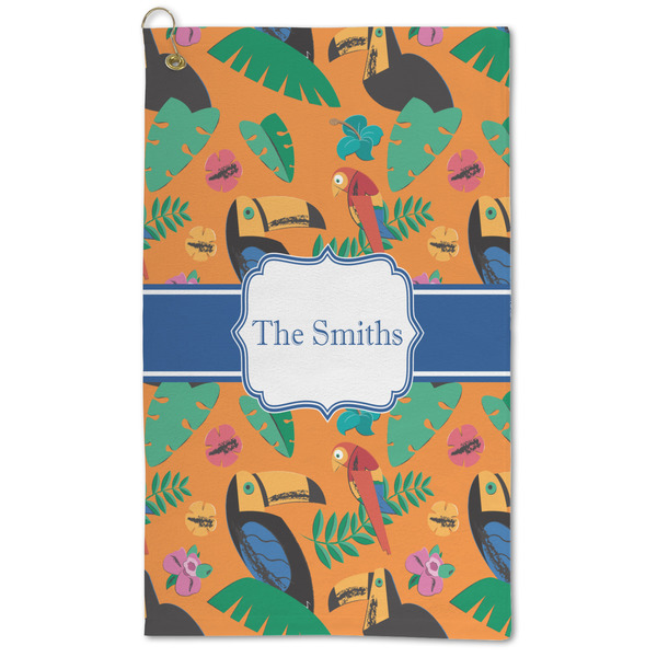 Custom Toucans Microfiber Golf Towel - Large (Personalized)