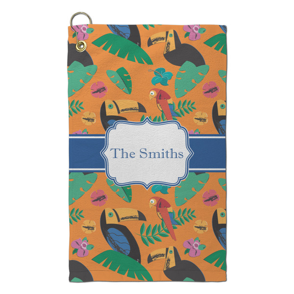 Custom Toucans Microfiber Golf Towel - Small (Personalized)
