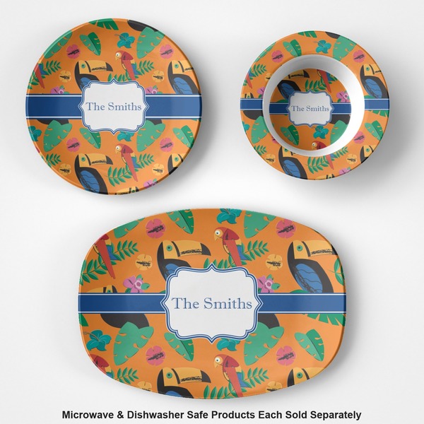 Toucans Microwave & Dishwasher Safe CP Plastic Dishware - Group