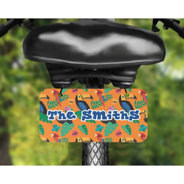 Toucans Mini License Plate on Bicycle - LIFESTYLE Two holes