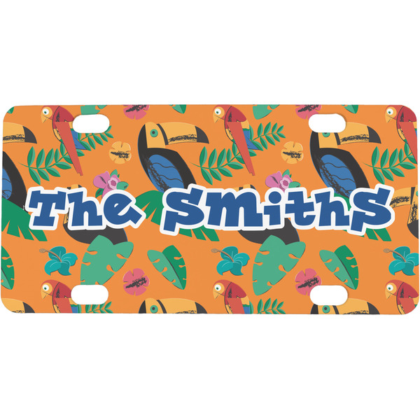 Custom Toucans Mini / Bicycle License Plate (4 Holes) (Personalized)