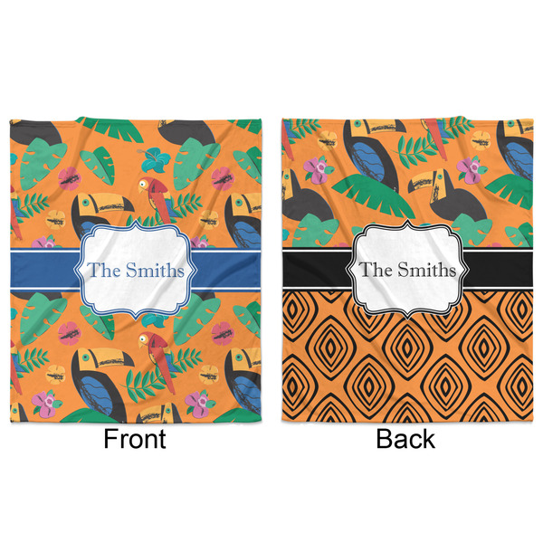 Toucans Minky Blanket - 50"x60" - Double Sided - Front & Back