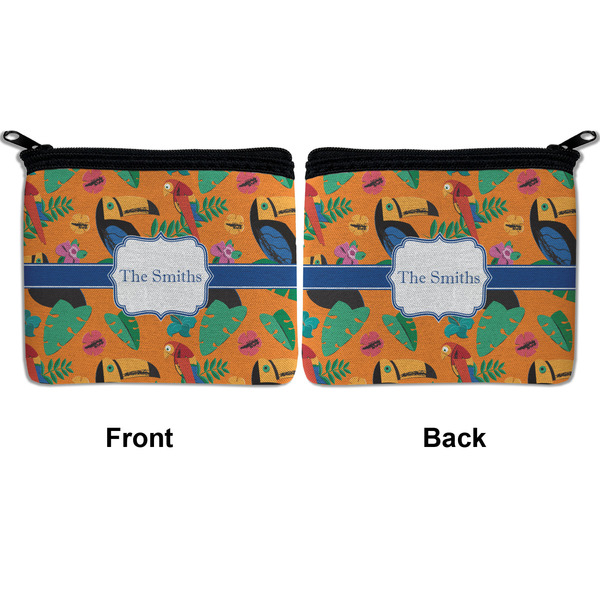 Toucans Neoprene Coin Purse - Front & Back (APPROVAL)