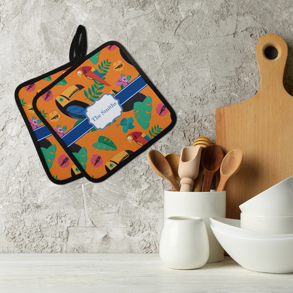 Toucans Neoprene Pot Holder - Set of 2  LIFESTYLE