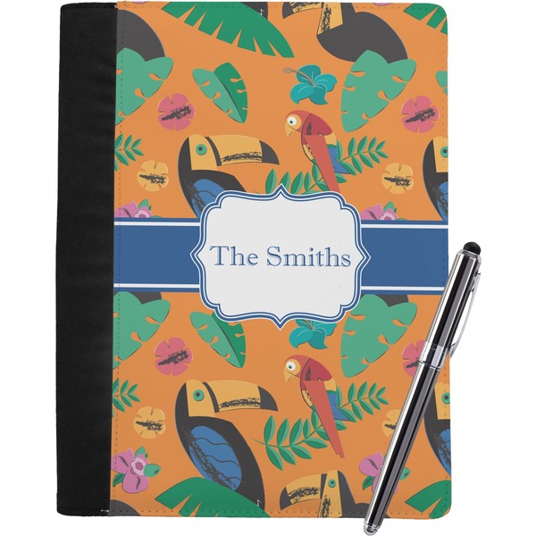 Custom Toucans Notebook Padfolio - Large w/ Name or Text