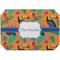 Toucans Dining Table Mat - Octagon (Single-Sided) w/ Name or Text