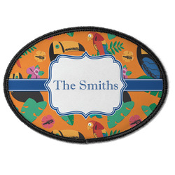 Toucans Iron On Oval Patch w/ Name or Text