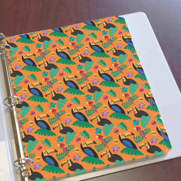 Toucans Page Dividers - Set of 5 - In Context