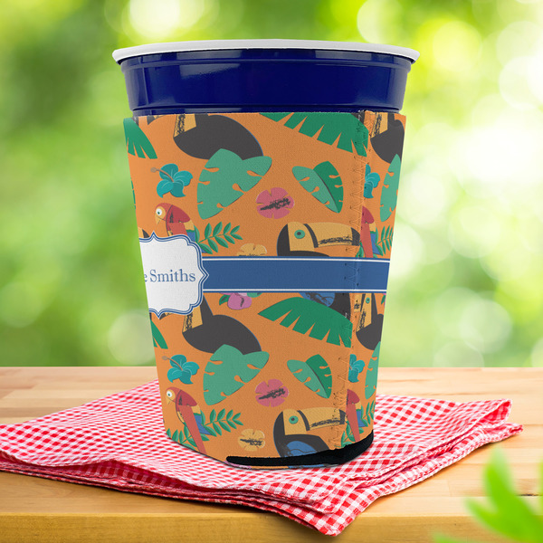 Toucans Party Cup Sleeves - with bottom - Lifestyle
