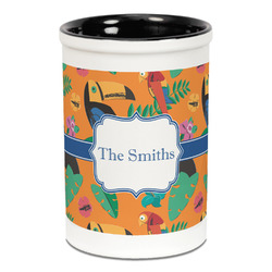 Toucans Ceramic Pencil Holders - Black