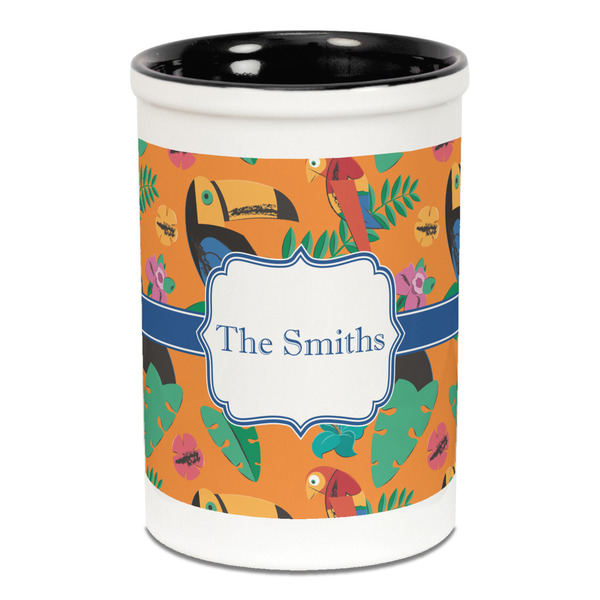 Toucans Pencil Holder - Black