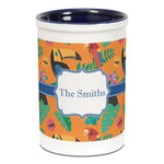 Toucans Ceramic Pencil Holders - Blue