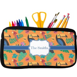 Toucans Neoprene Pencil Case - Small w/ Name or Text