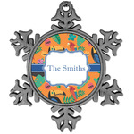 Toucans Vintage Snowflake Ornament (Personalized)