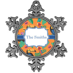 Toucans Vintage Snowflake Ornament (Personalized)