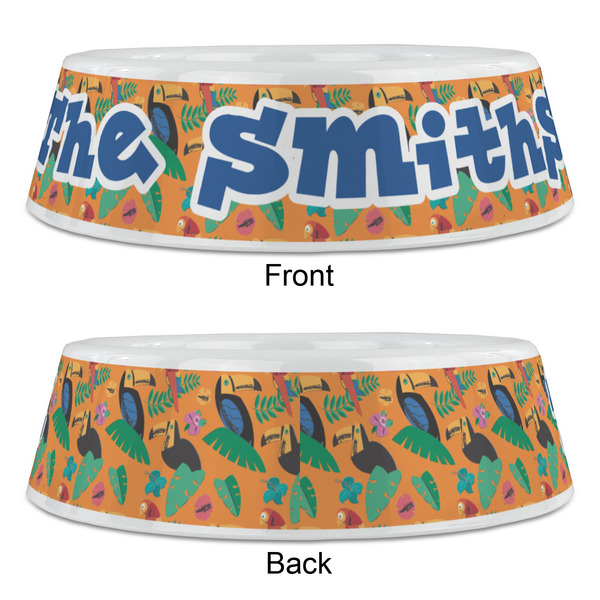 Toucans Plastic Pet Bowls - Large - APPROVAL