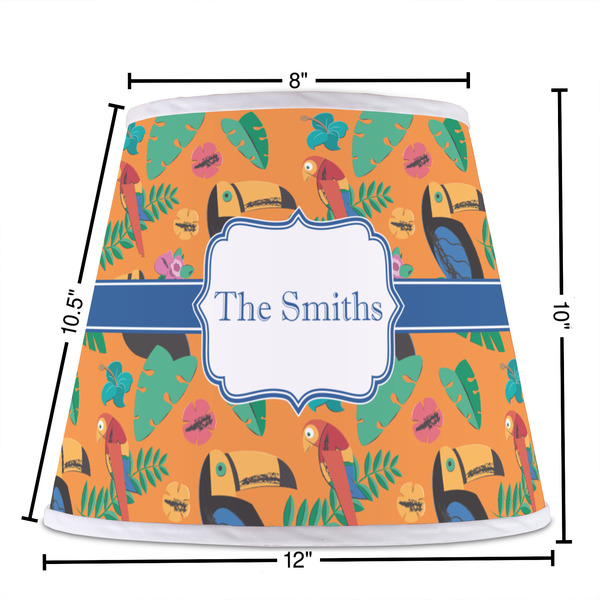 Toucans Poly Film Empire Lampshade - Dimensions