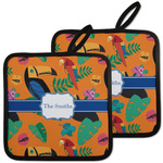 Toucans Pot Holders - Set of 2 w/ Name or Text