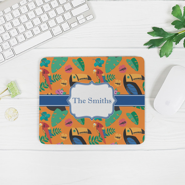 Toucans Rectangular Mouse Pad - LIFESTYLE 2