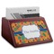 Toucans Red Mahogany Business Card Holder - Angle