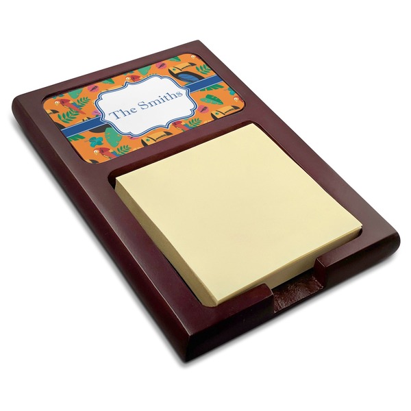 Custom Toucans Red Mahogany Sticky Note Holder (Personalized)