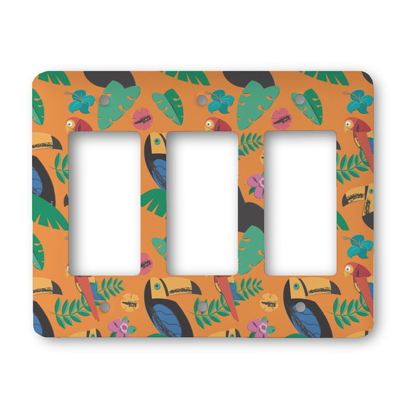 Custom Toucans Rocker Style Light Switch Cover - Three Switch