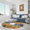 Toucans Round Area Rug - IN CONTEXT