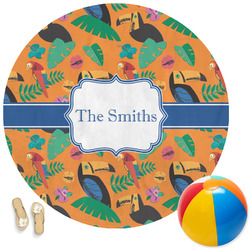 Toucans Round Beach Towel (Personalized)