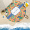 Toucans Round Beach Towel Lifestyle