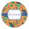 Toucans Round Decal - XLarge (Personalized)