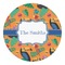 Toucans Round Decal - Medium (Personalized)