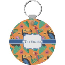 Toucans Round Plastic Keychain (Personalized)