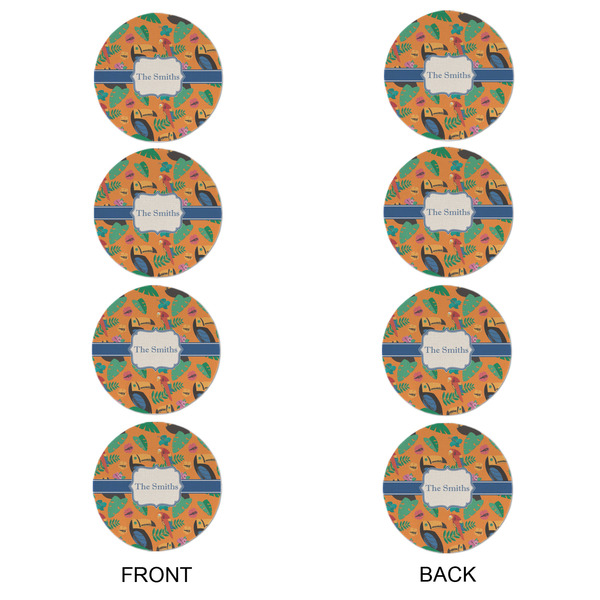 Toucans Round Linen Placemats - APPROVAL Set of 4 (double sided)