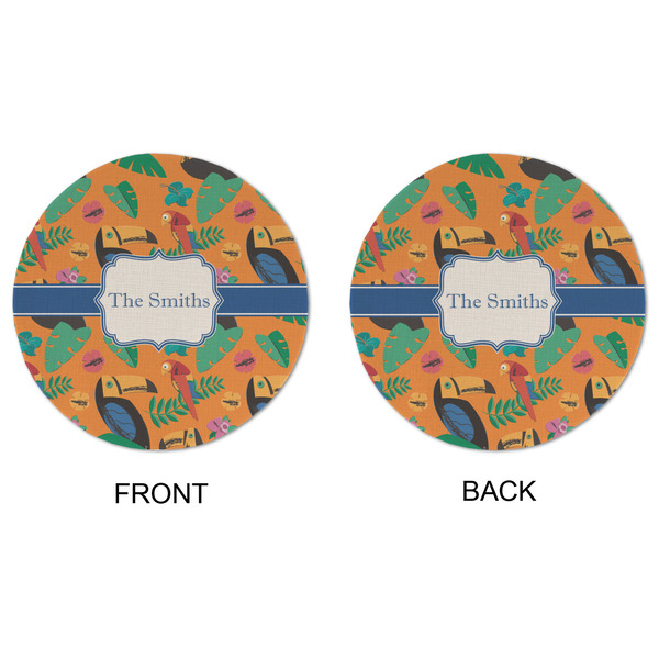 Toucans Round Linen Placemats - APPROVAL (double sided)