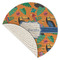 Toucans Round Linen Placemats - Front (folded corner single sided)