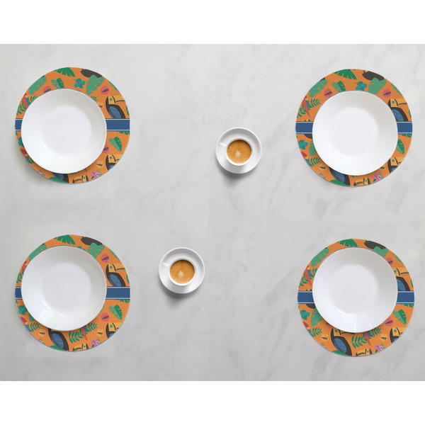 Toucans Round Linen Placemats - LIFESTYLE (set of 4)