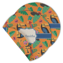 Toucans Round Linen Placemat - Double Sided - Set of 4 (Personalized)