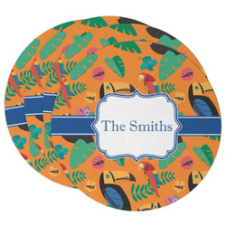 Toucans Round Paper Coasters w/ Name or Text
