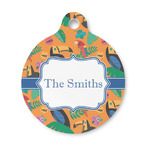 Toucans Round Pet ID Tag - Small (Personalized)