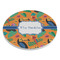 Toucans Round Stone Trivet - Angle View