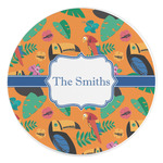 Toucans Round Stone Trivet (Personalized)