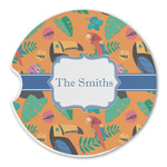 Toucans Sandstone Car Coaster - Single (Personalized)