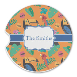 Toucans Sandstone Car Coaster - Single (Personalized)