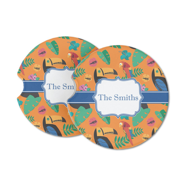 Custom Toucans Sandstone Car Coasters (Personalized)