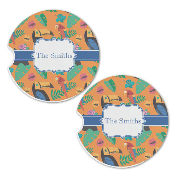 Toucans Sandstone Car Coasters - Set of 2