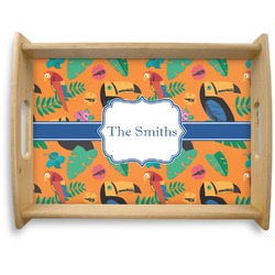Toucans Natural Wooden Tray - Large (Personalized)
