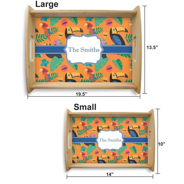 Toucans Serving Tray Wood Sizes
