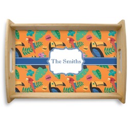 Toucans Natural Wooden Tray - Small (Personalized)
