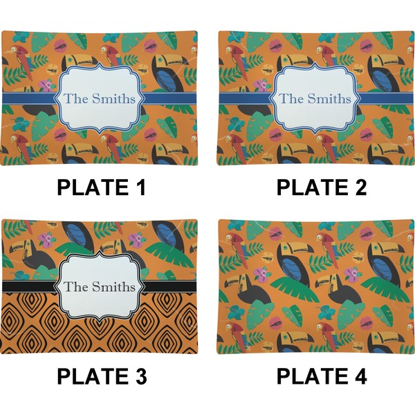 Toucans Set of Rectangular Appetizer / Dessert Plates (Approval)
