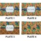 Toucans Set of Rectangular Appetizer / Dessert Plates (Approval)